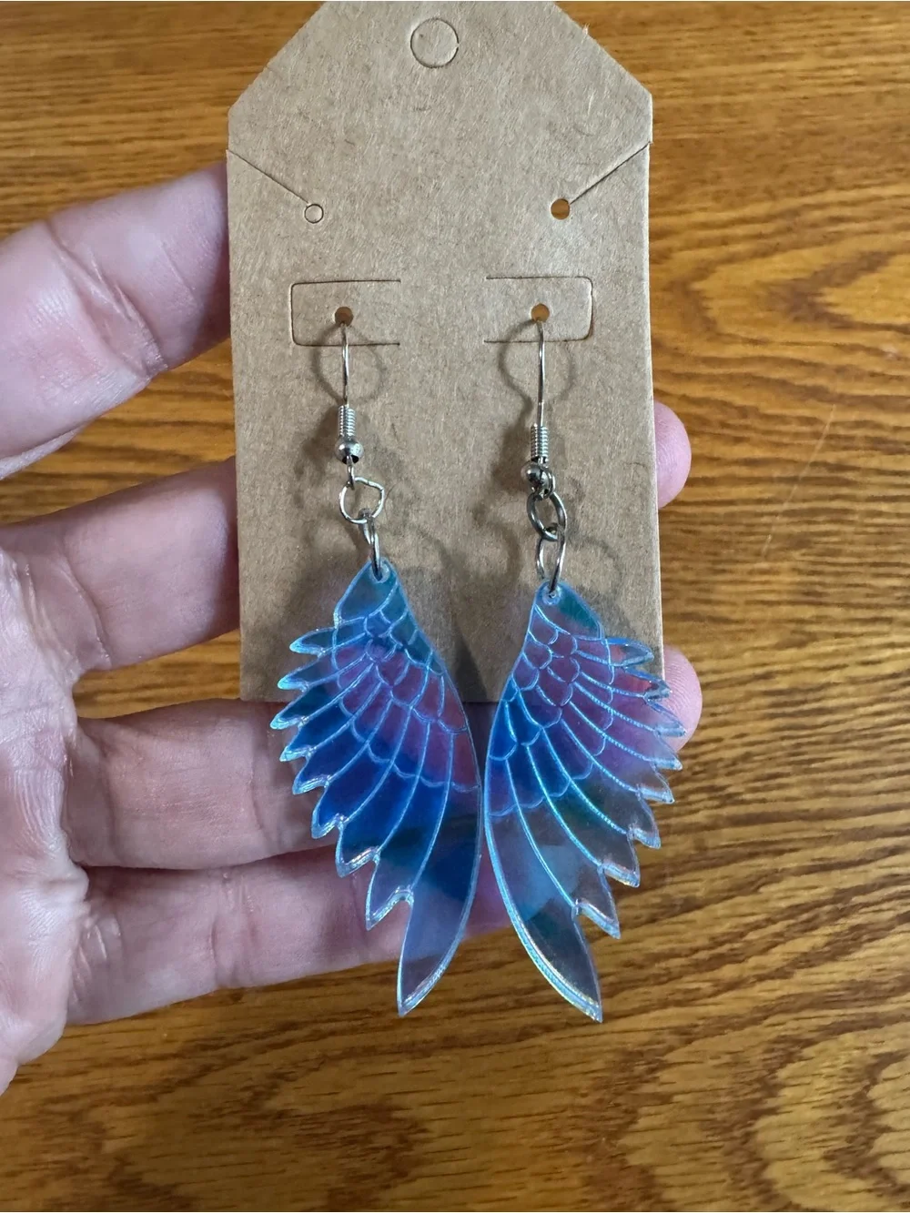 Iridescent  Wing Drop Earrings - Women Jewelry